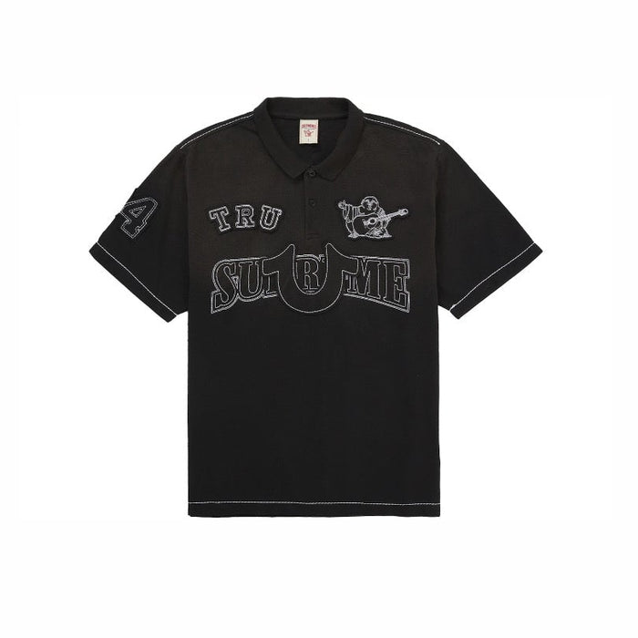 Supreme True Religion Applique Polo Black