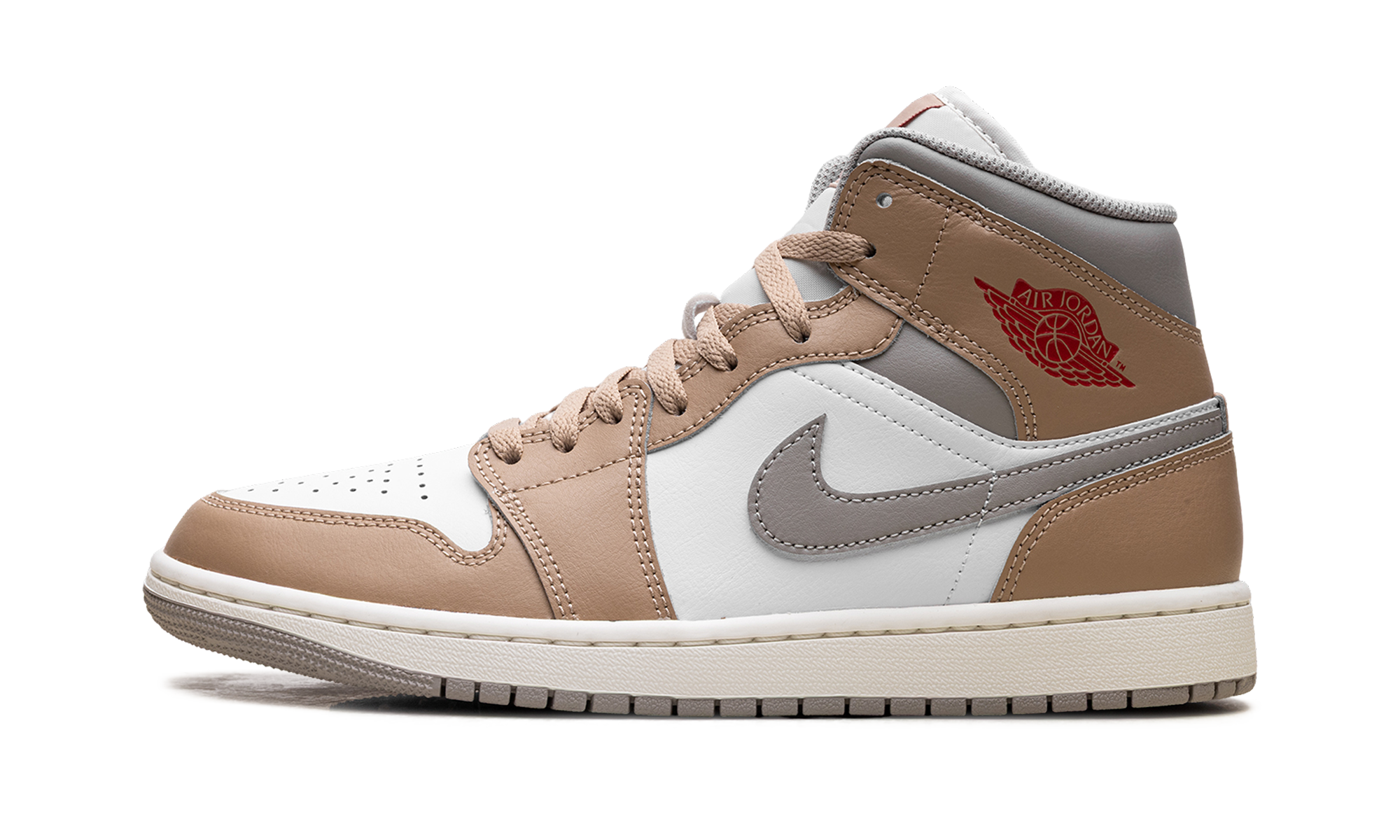 Jordan 1 Mid Rattan White College Grey