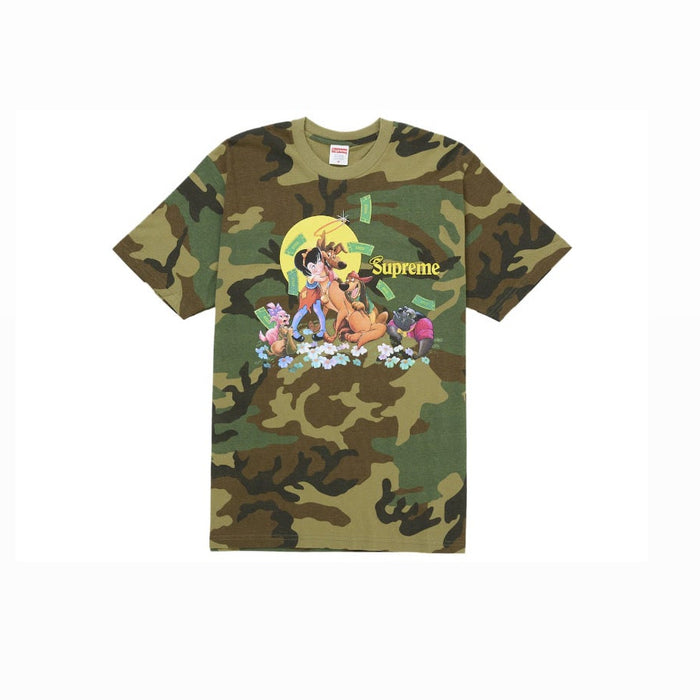 Supreme All Dogs Go To Heaven Tee Woodland Camo