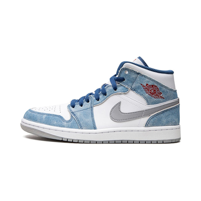 Jordan 1 Mid French Blue Fire Red