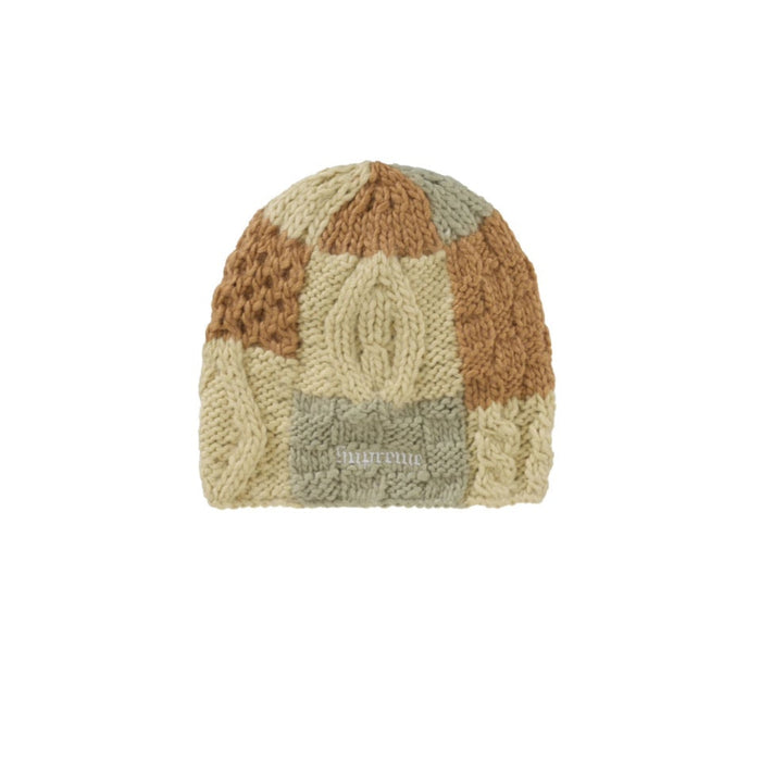Supreme Block Knit Hat Beanie Tan