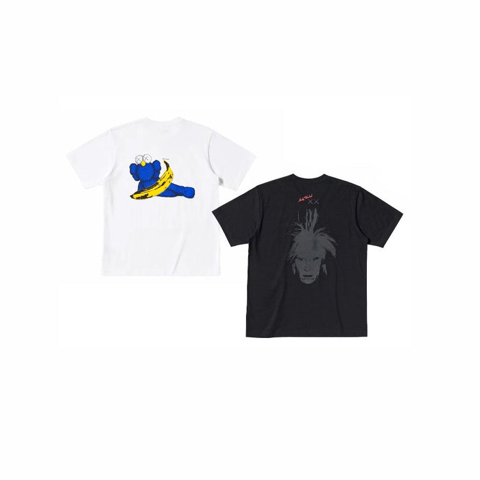 KAWS x Uniqlo Warhol UT Graphic 471321/476352 T-shirt Set White/Black