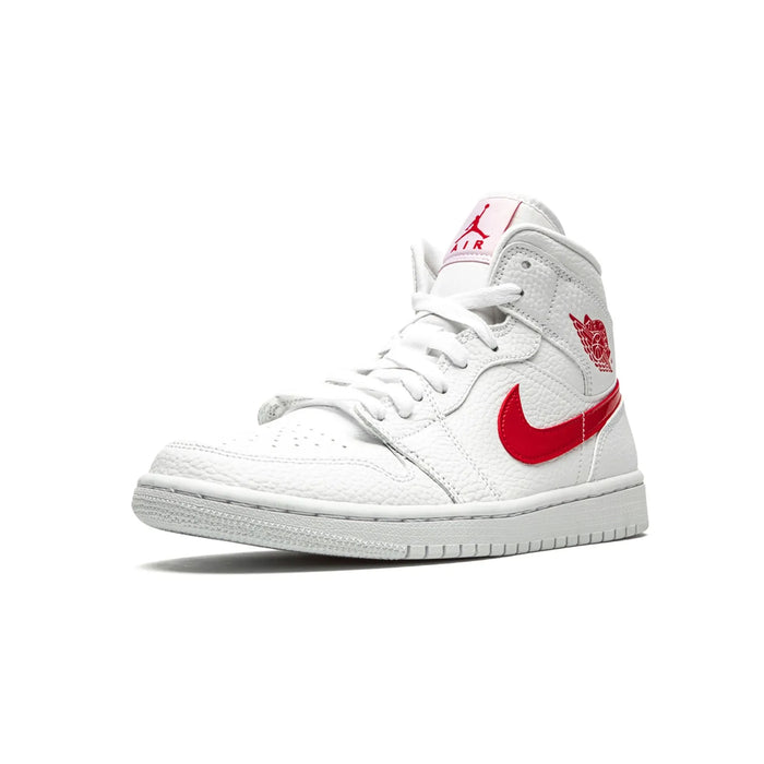 Jordan 1 Mid White University Red (Women's)