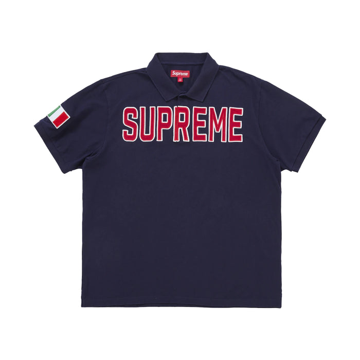 Supreme Twill Appliqué Polo Navy
