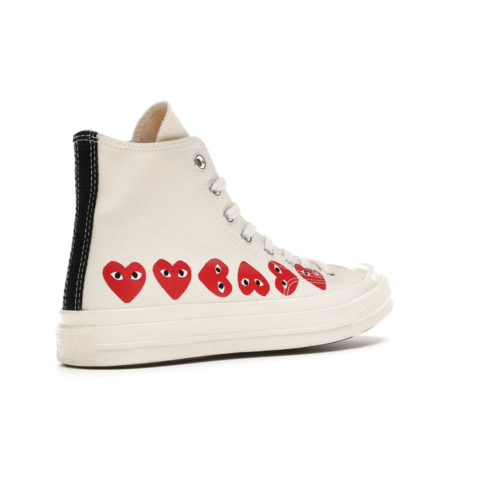 Converse Chuck Taylor All Star 70 Hi Comme des Garcons PLAY Multi-Heart White