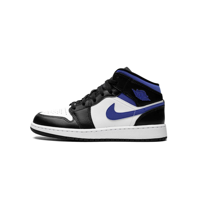 Jordan 1 Mid White Black Racer Blue (GS)