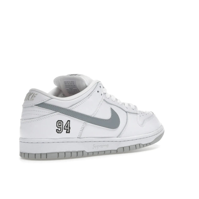 Nike SB Dunk Low Supreme 94 White Metallic Silver
