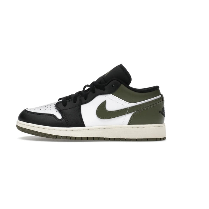 Jordan 1 Low Black Toe Medium Olive (GS)