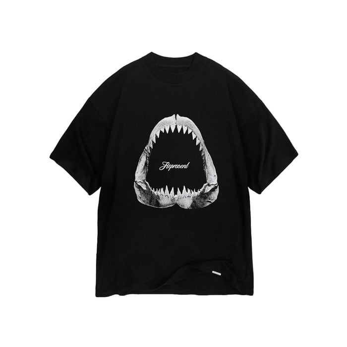 Represent Shark Jaws T-shirt Off Black