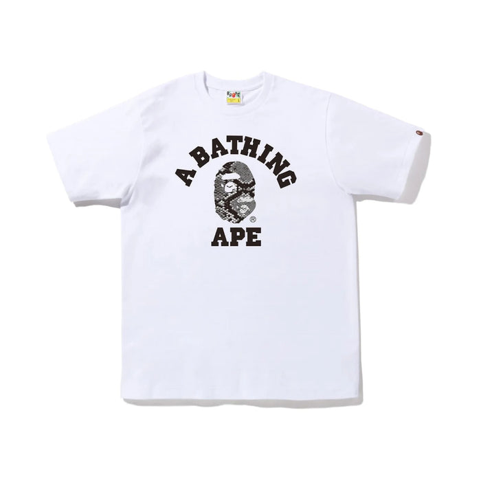 BAPE Snake College Tee White Grey