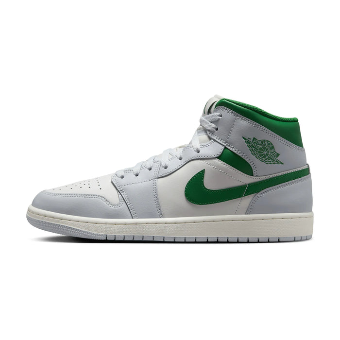 Jordan 1 Mid White Pure Platinum Pine Green