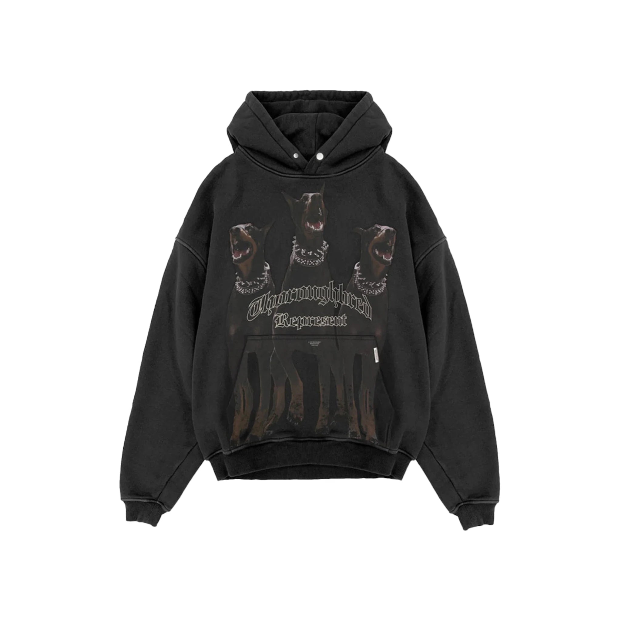 Represent Thoroughbred Oversized Hoodie Vintage Black