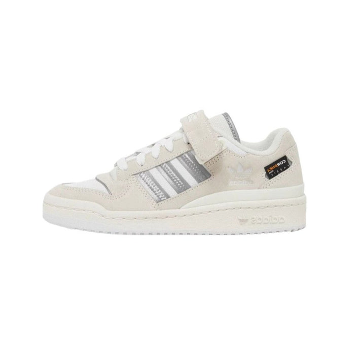 Adidas Forum Low J Off White Silver Metallic