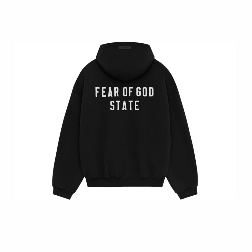 Fear of God Essentials Heavy Fleece Fullzip Hoodie Black