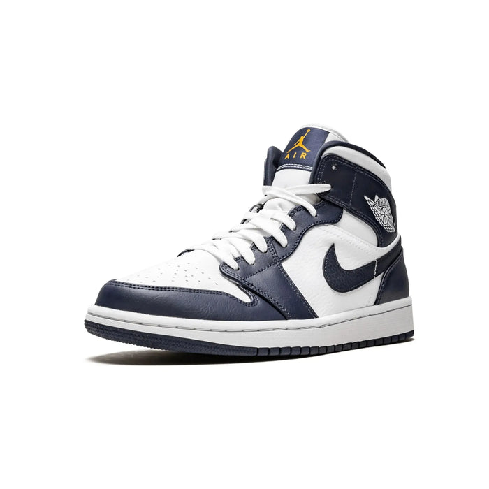 Jordan 1 Mid White Metallic Gold Obsidian