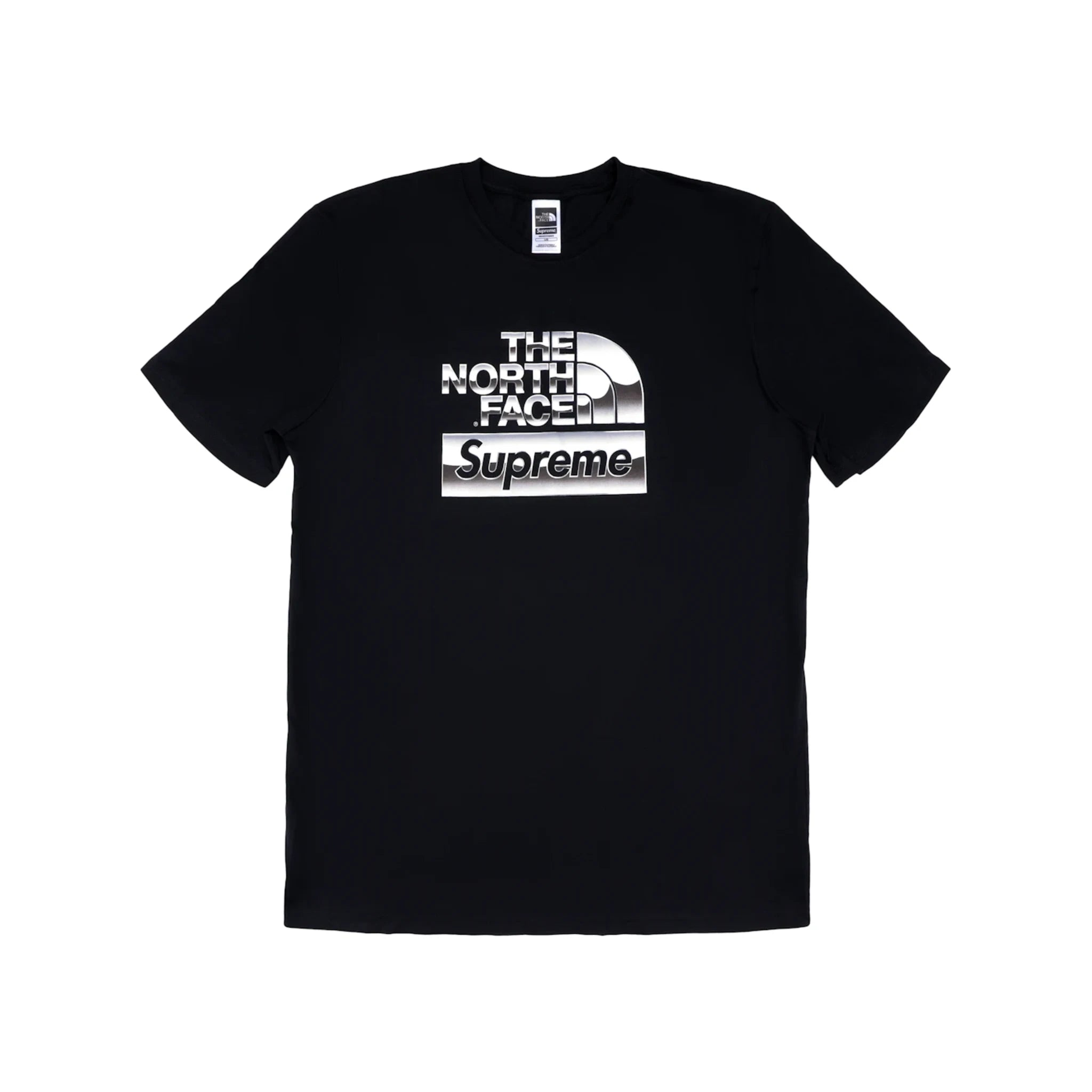 Czarny T-shirt Supreme The North Face z metalowym logo