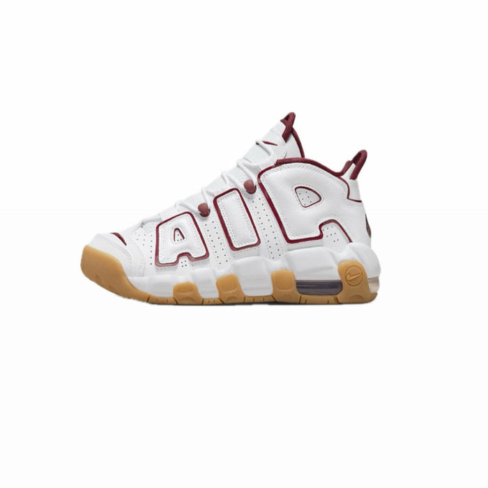 Nike Air More Uptempo White Team Red Gum Light Brown (GS)