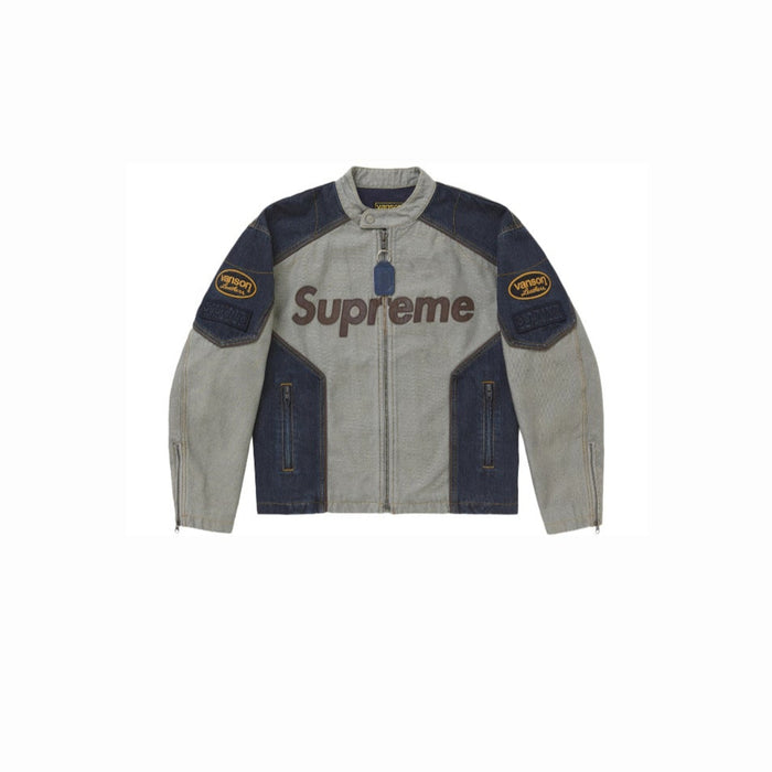 Supreme Vanson Leathers Cordura Cotton Jacket Denim