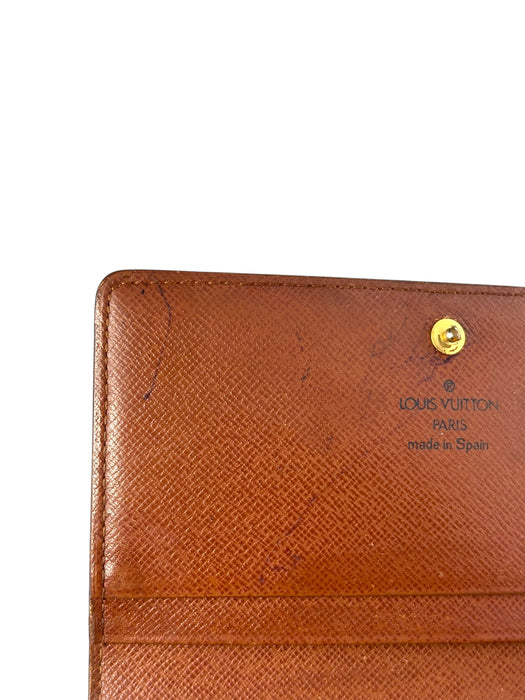 Louis Vuitton Monogram Porte Monnaie Tresor Bi-fold Wallet