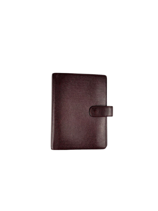Louis Vuitton Taiga Leather Ring Agenda Cover MM (burgundy)