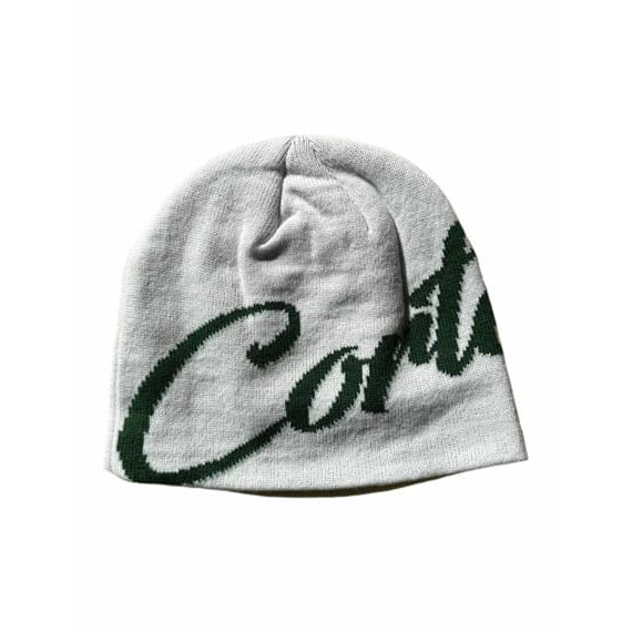 Corteiz Strike Skully Grey/Green Beanie