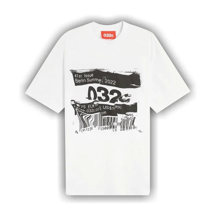 032C Barcode Glitch Tee 'White'