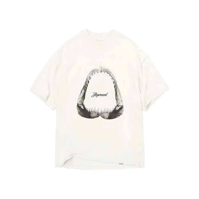 Represent Shark Jaws T-shirt Flat White