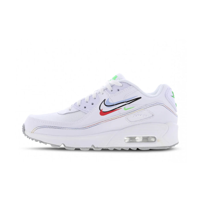 Nike Air Max 90 Multi Swoosh White (GS)