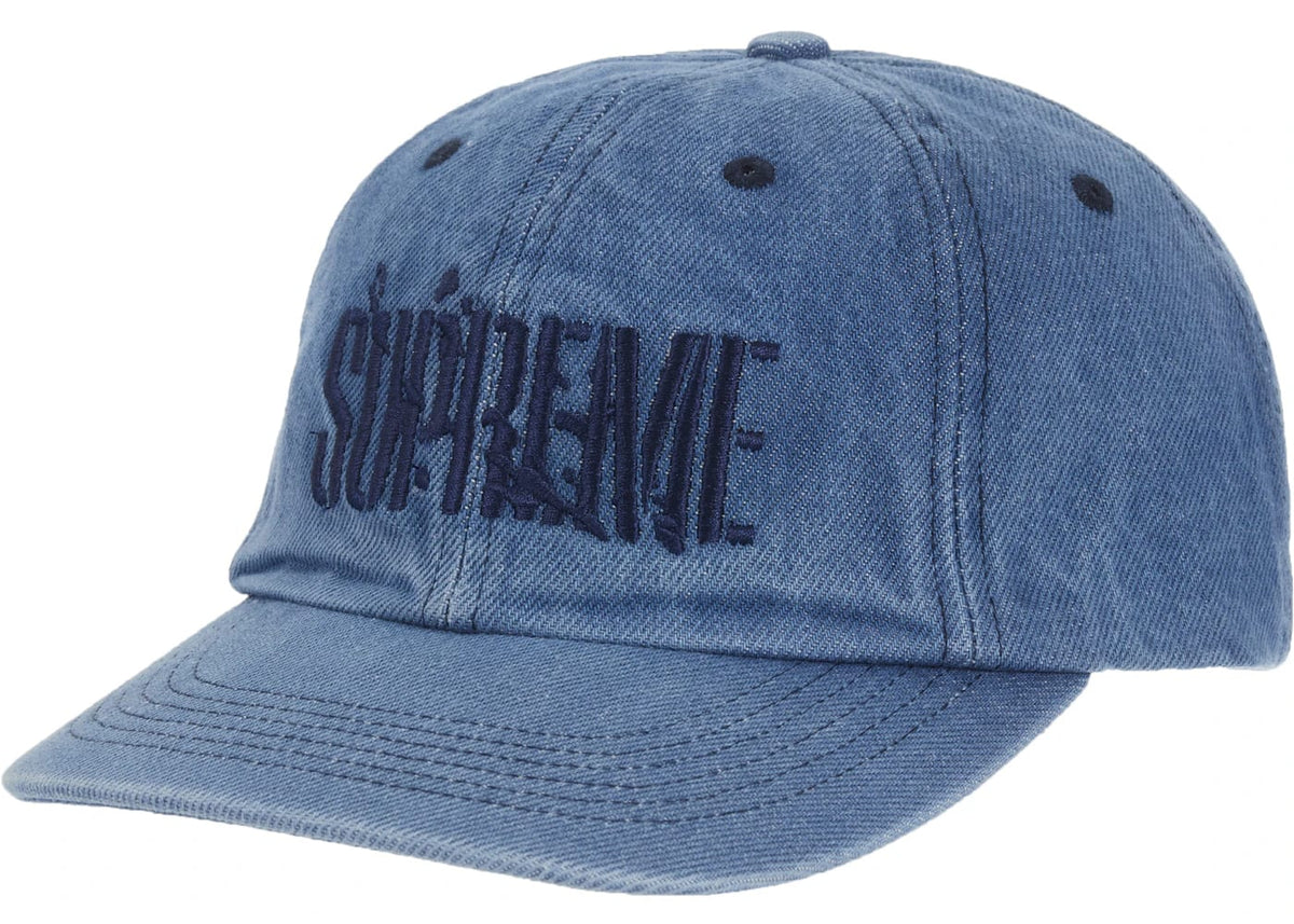 Supreme Splatter 6-Panel Blue Denim