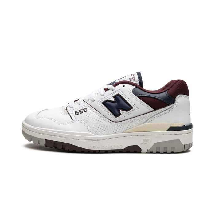 New Balance 550 White Navy NB Burgundy