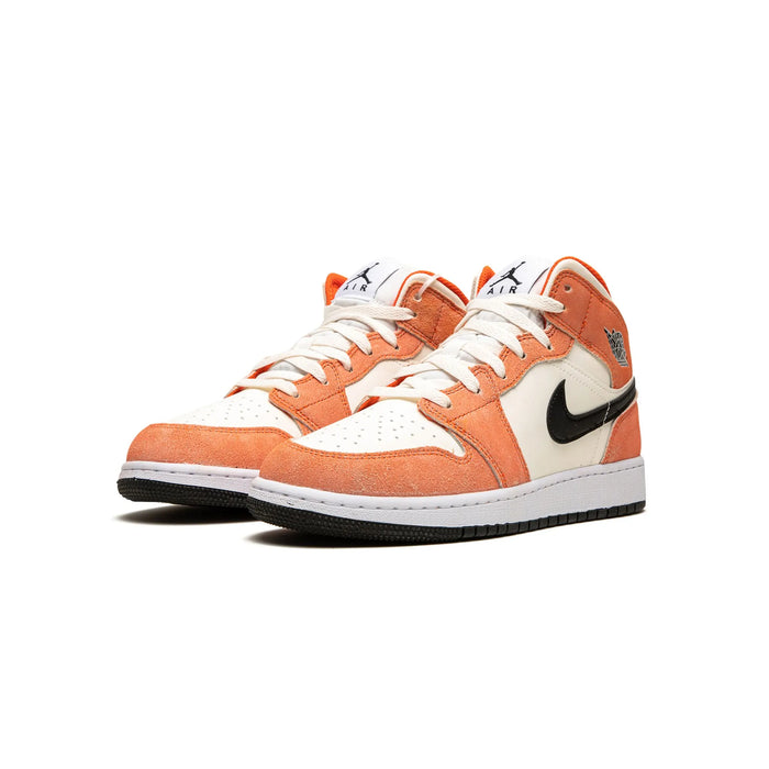 Jordan 1 Mid SE Orange Suede (GS)