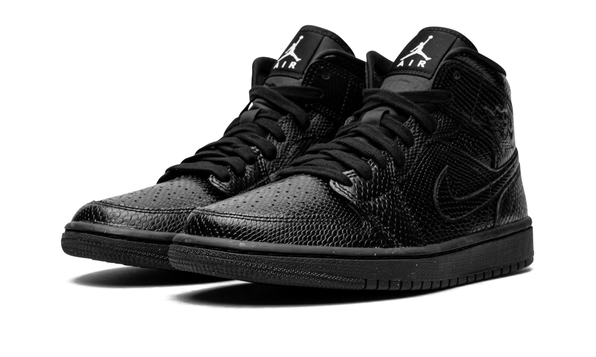 Jordan 1 Mid Black Snakeskin (Women's)