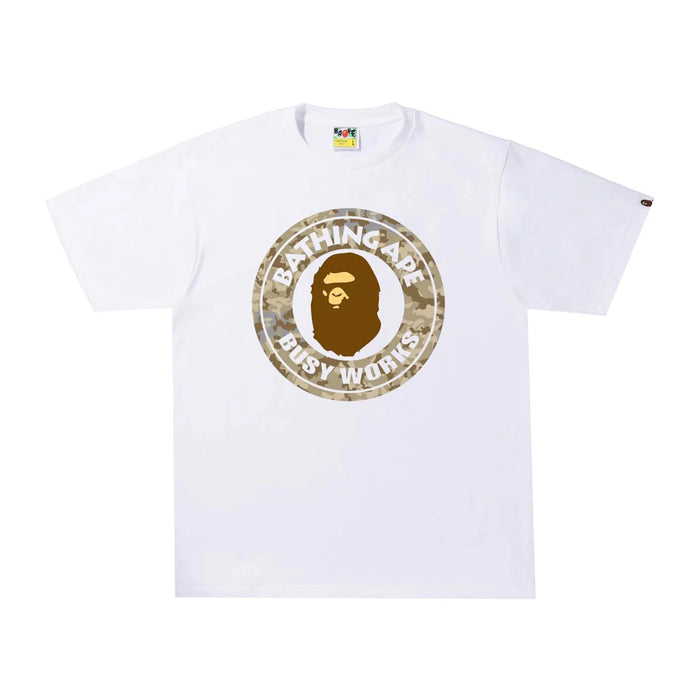 BAPE Sand Camo Busy Works Tee White/Beige