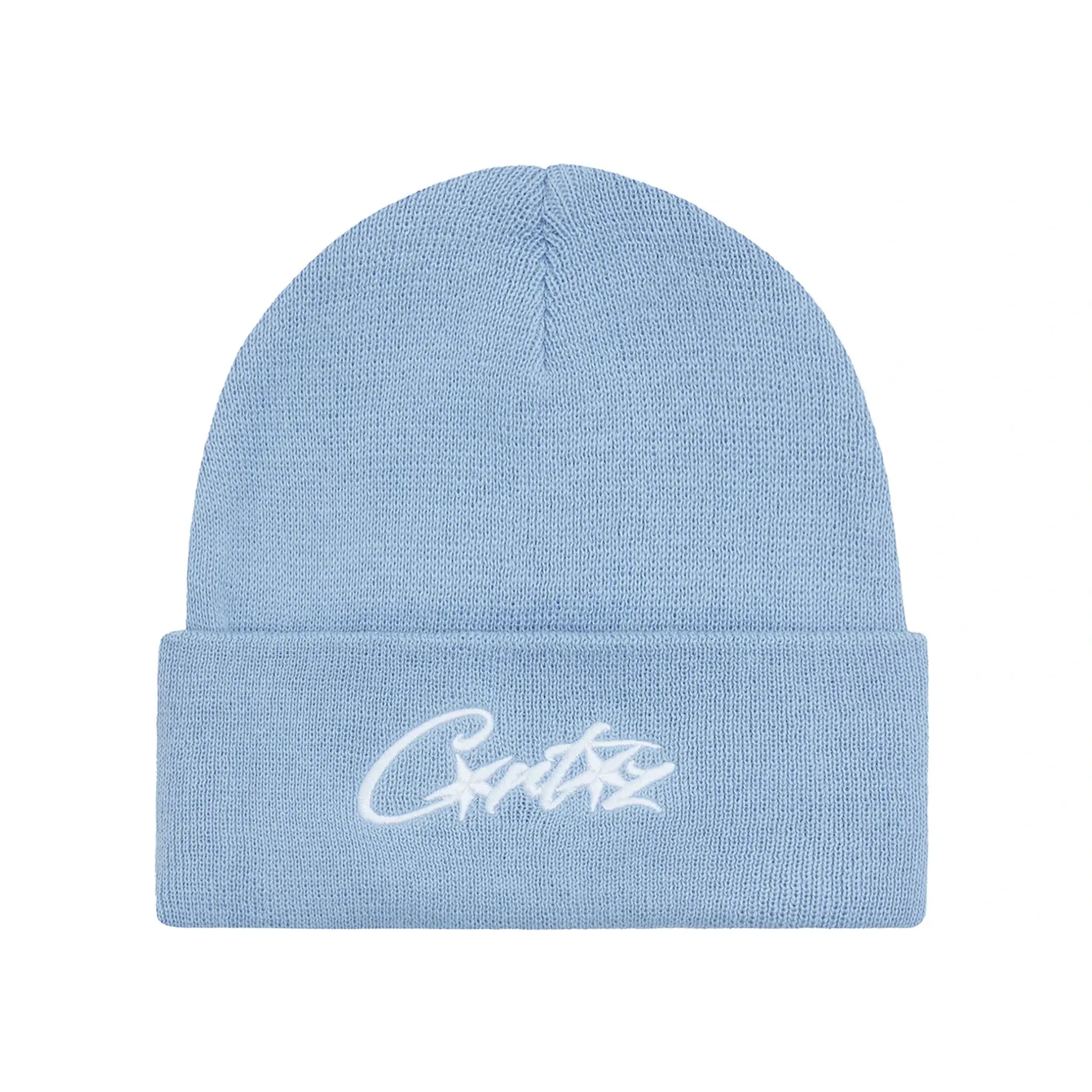 Corteiz Allstarz Folded Beanie Baby Blue