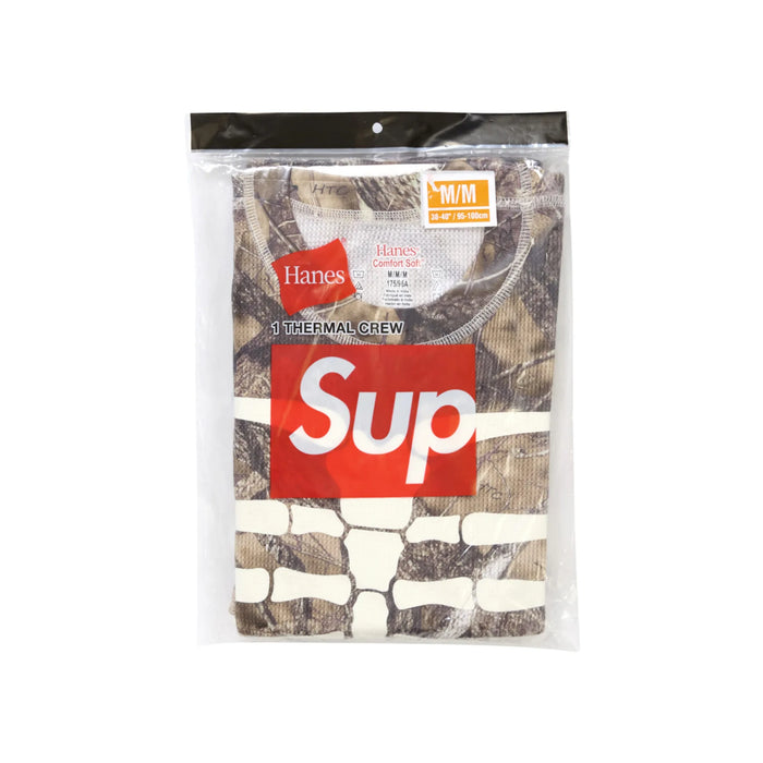 Supreme Hanes Bones Thermal Crew (1 Pack) Woodland Camo