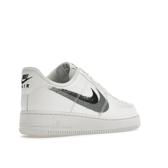 Nike Air Force 1 Low '07 Spray Paint Swoosh White Black Grey