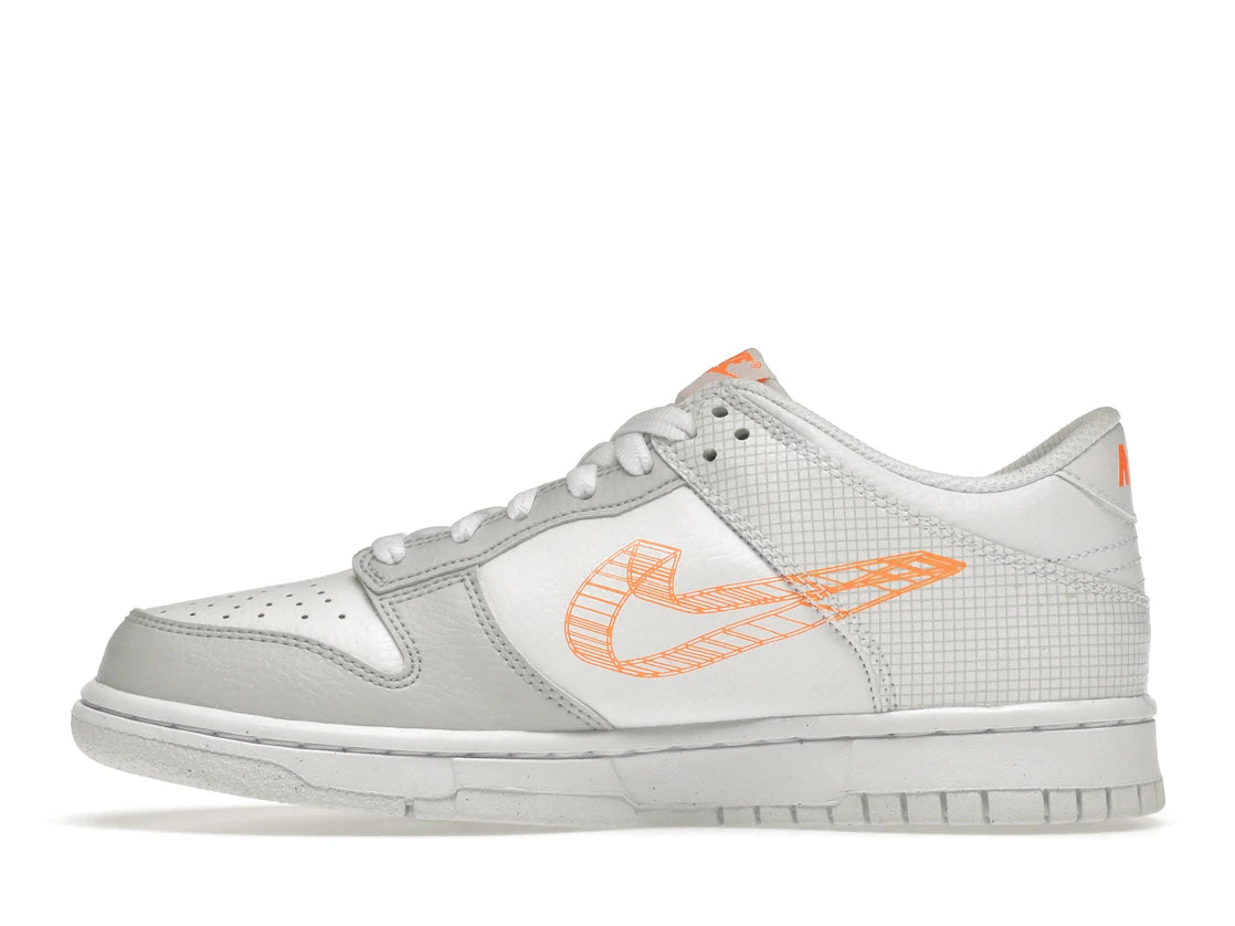 Nike Dunk Low SE 3D Swoosh Pure Platinum Total Orange (GS)