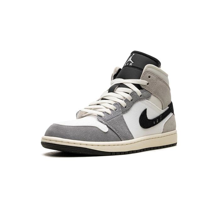 Jordan 1 Mid SE Craft White Cement Grey Black