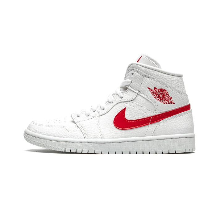 Jordan 1 Mid White University Red (Women's)