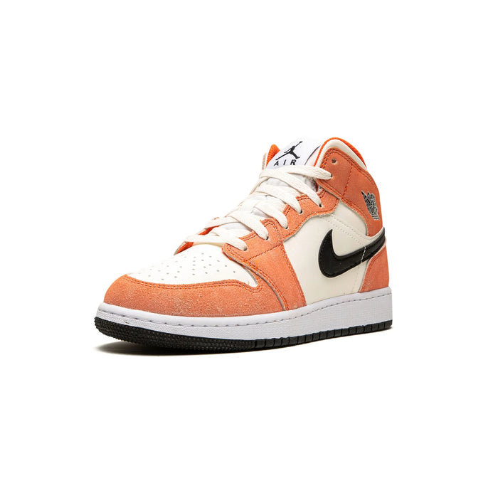 Jordan 1 Mid SE Orange Suede (GS)