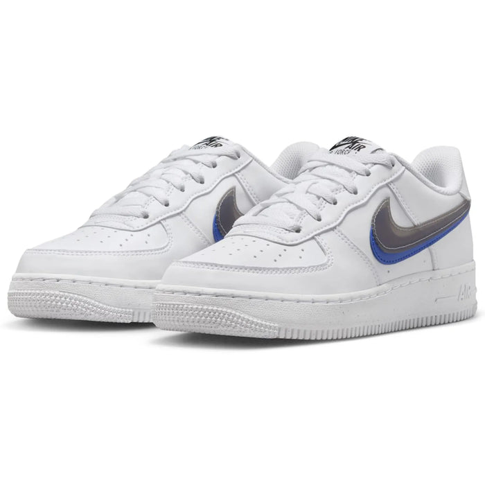 Nike Air Force 1 Low Impact Next Nature Double Swoosh White Black Blue (GS)