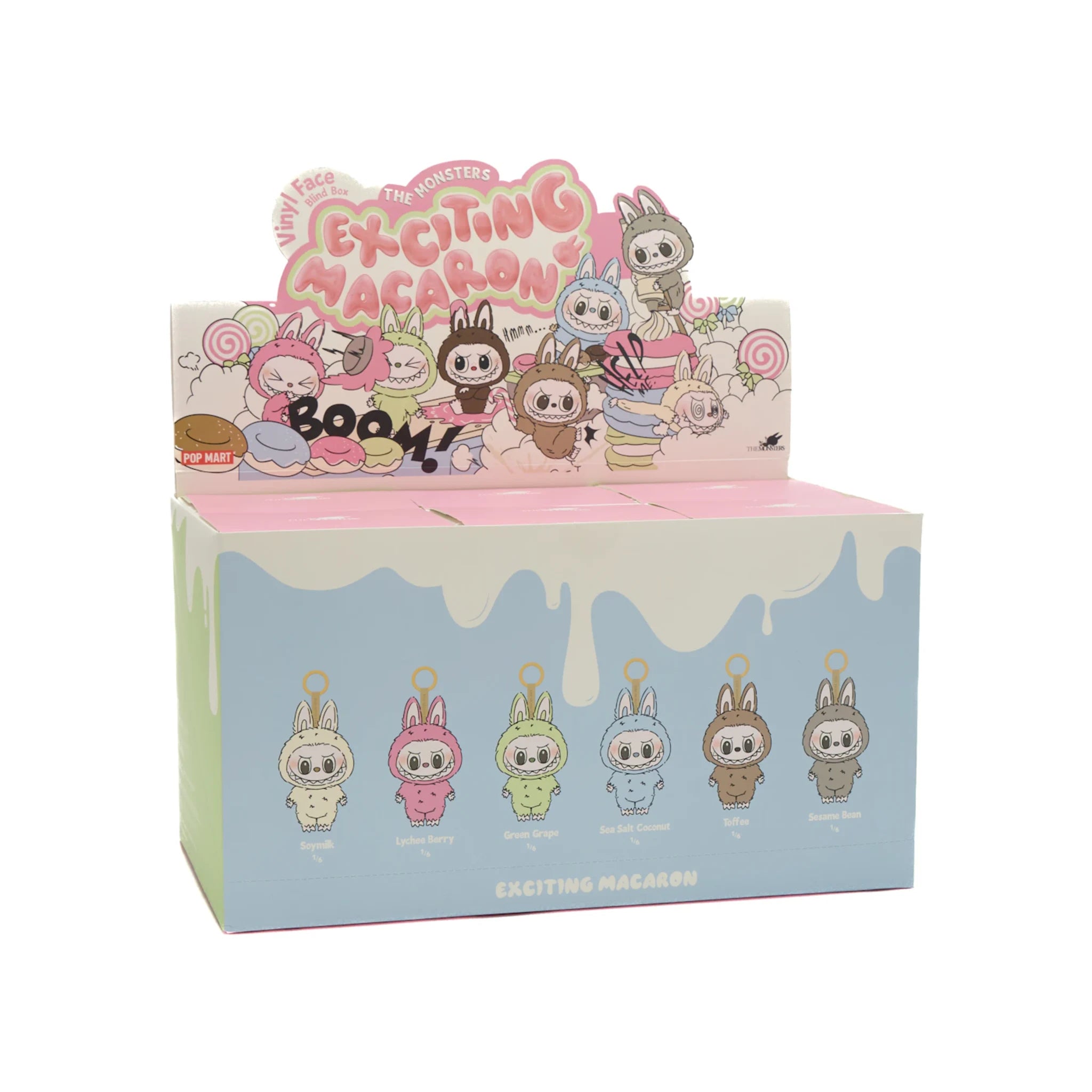 Pop Mart Labubu The Monsters Exciting Macaron Vinyl Face  Sealed Case (6 Blind Boxes)