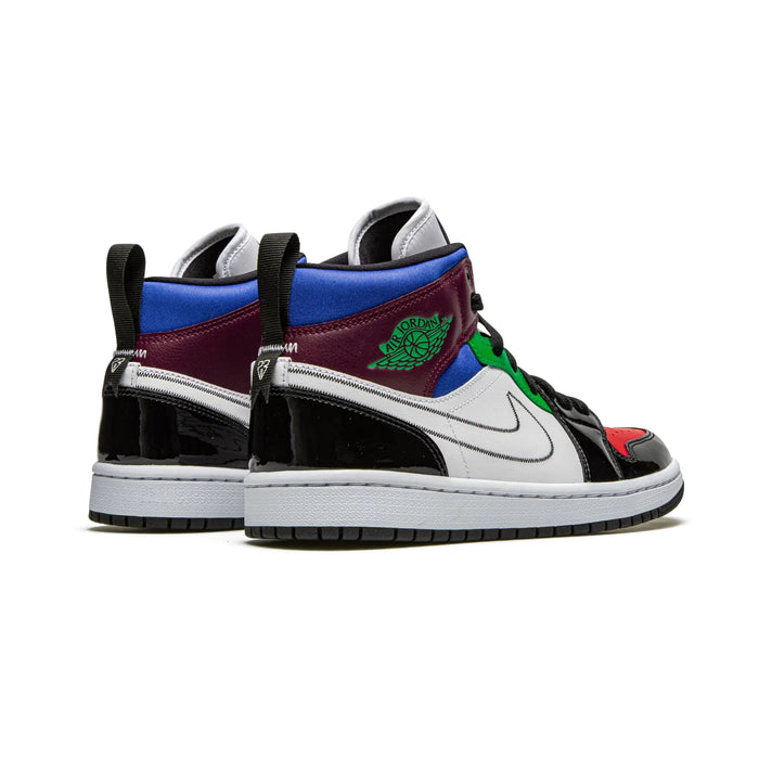 Jordan 1 Mid SE Black White Multi-Color (Women's)