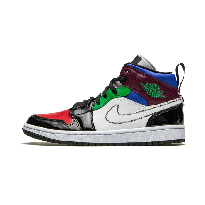 Jordan 1 Mid SE Black White Multi-Color (Women's)