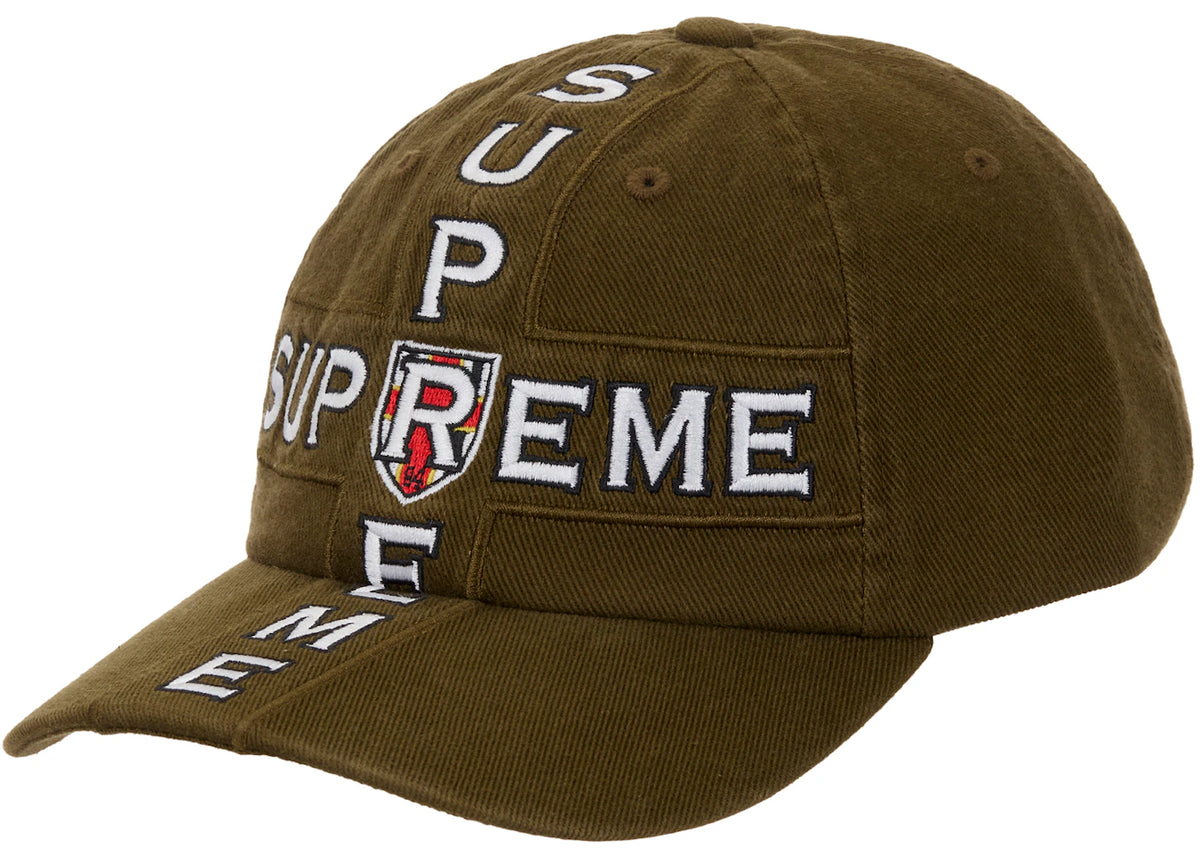 Supreme Cross 6-Panel Cap Brown