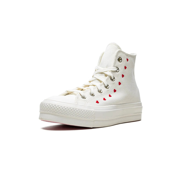 Converse Chuck Taylor All Star Lift Hi White Red (Women's)