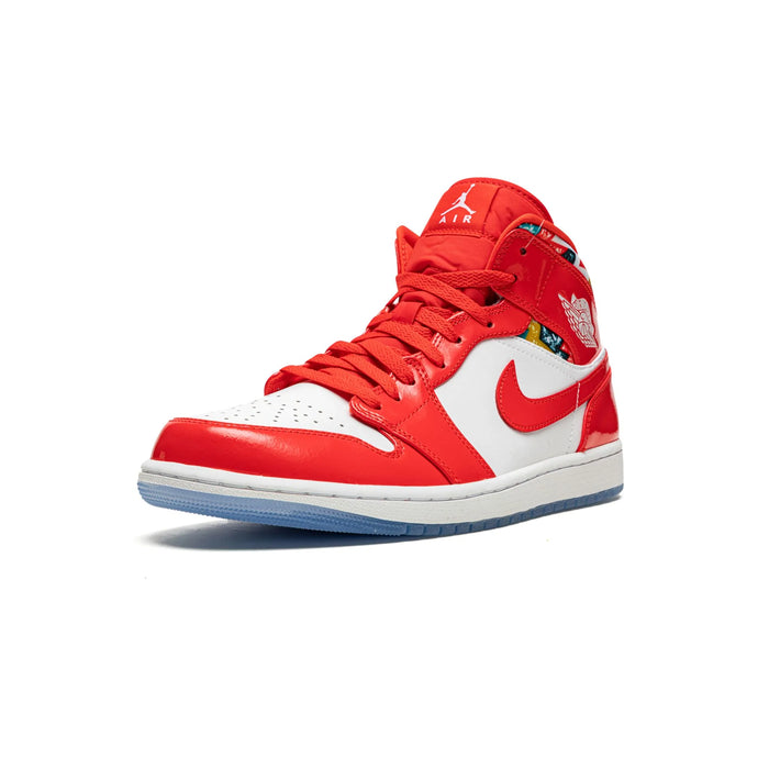 Jordan 1 Mid Barcelona Red Patent