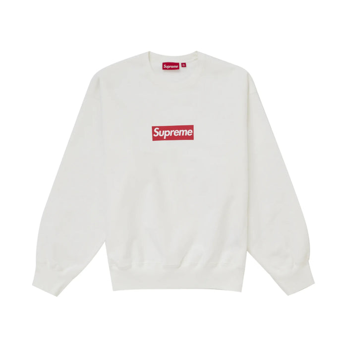 Supreme Washed Box Logo Crewneck White