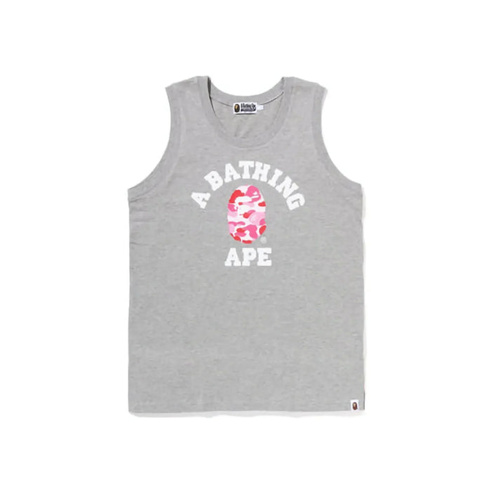 BAPE ABC Camo College Tank Top Grey Pink