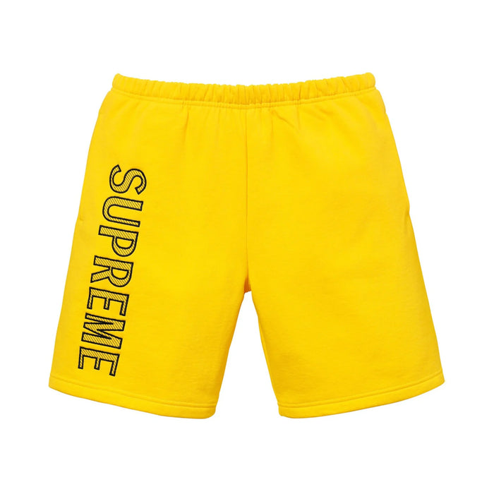 Supreme Leg Embroidery Sweatshort Yellow